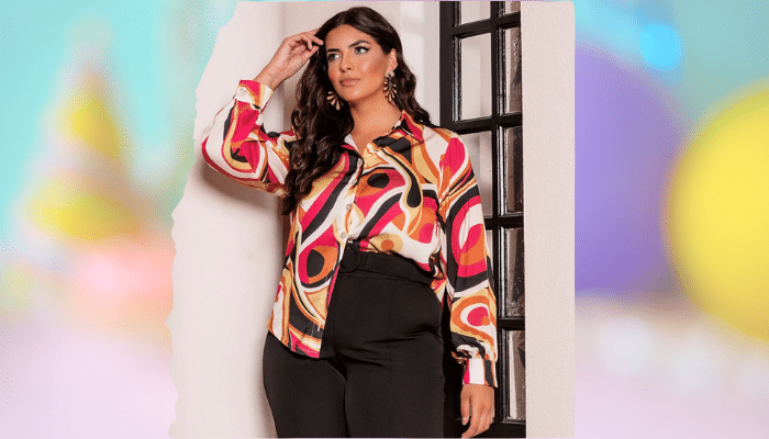 Moda Plus Mulher náilon